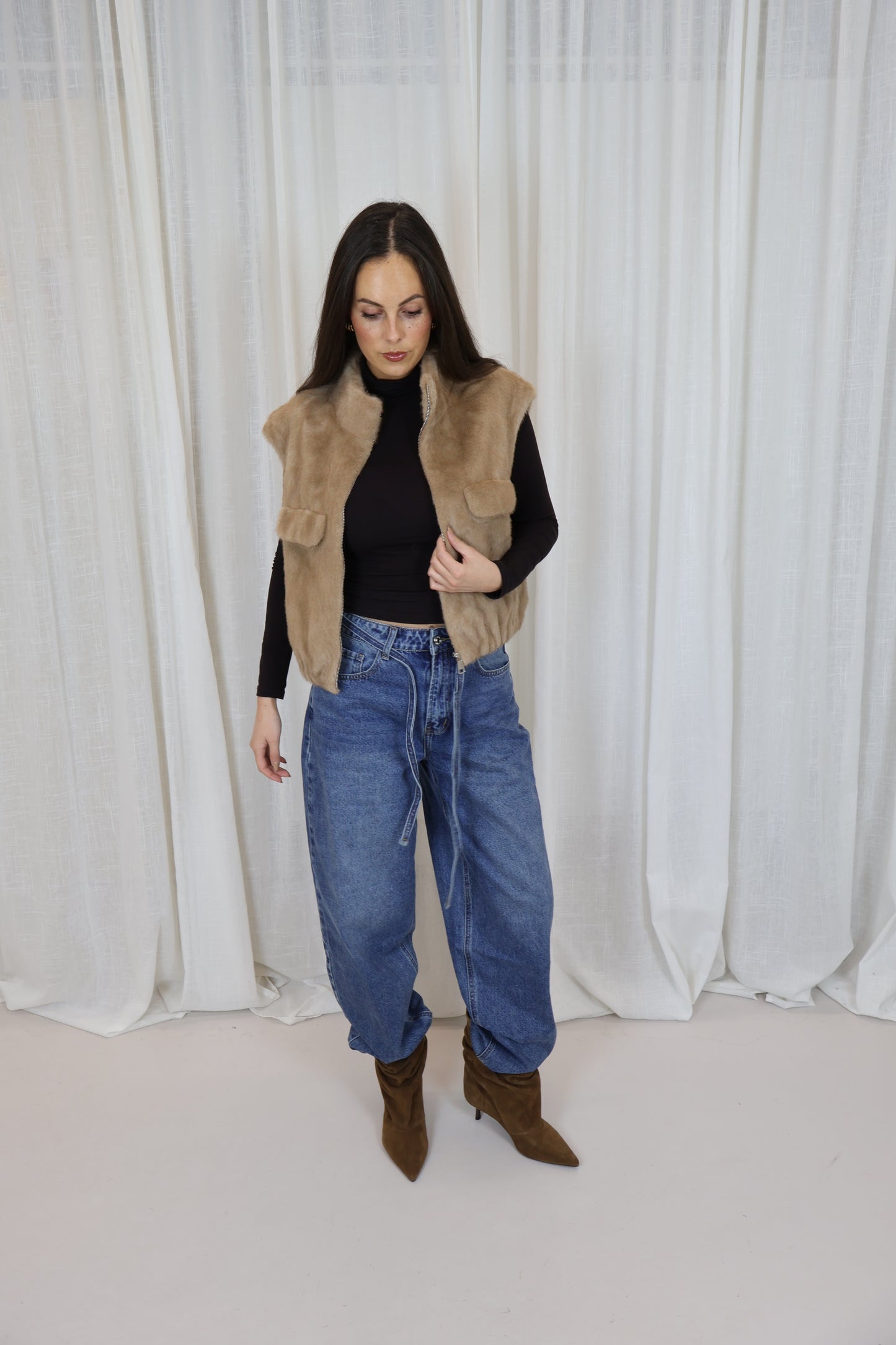 Jeans Mom Fit - Blauw