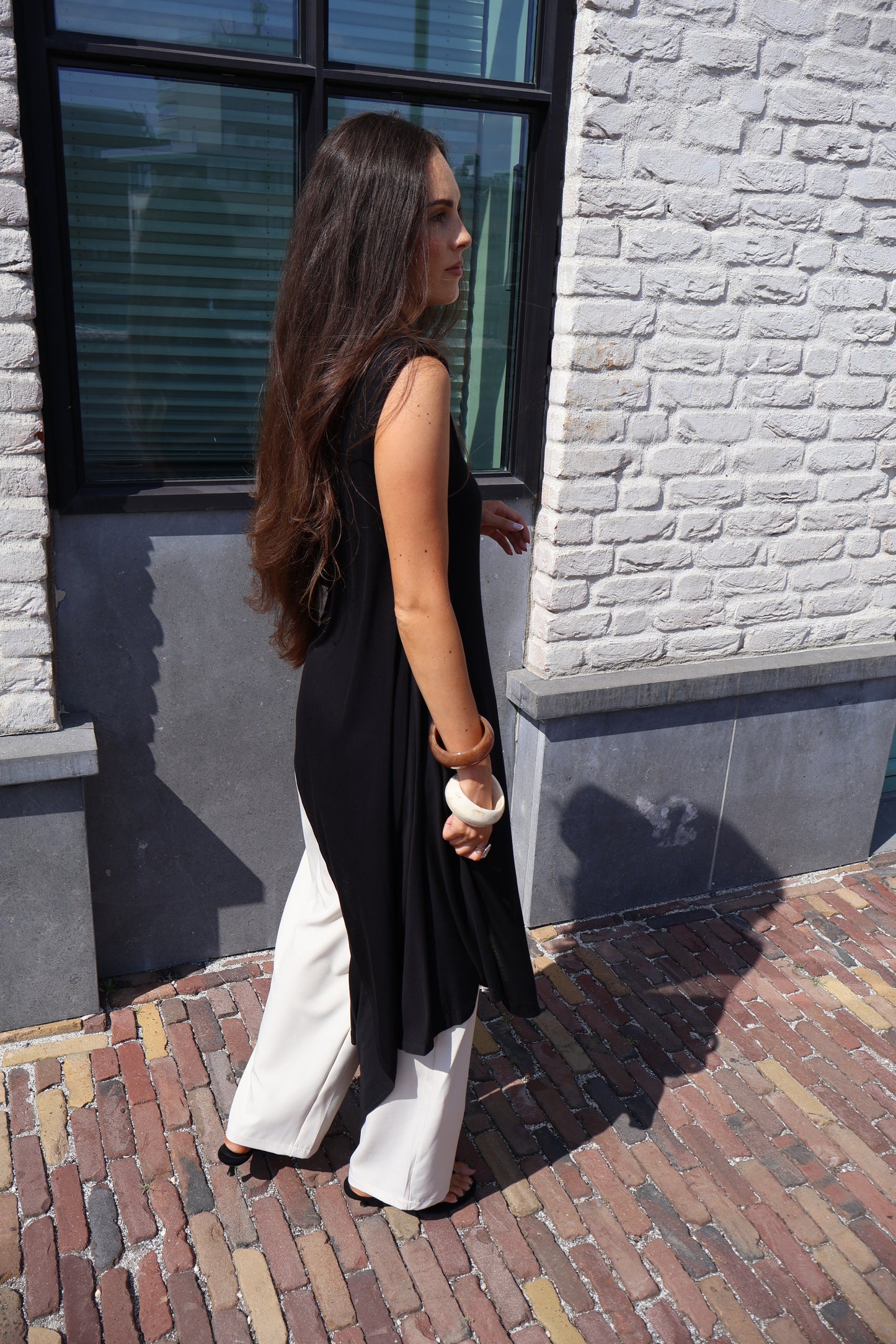 June top lang - Zwart