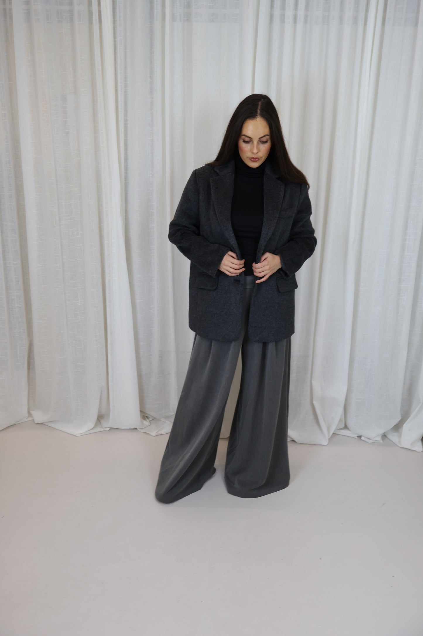 Wollen blazer - Grijs