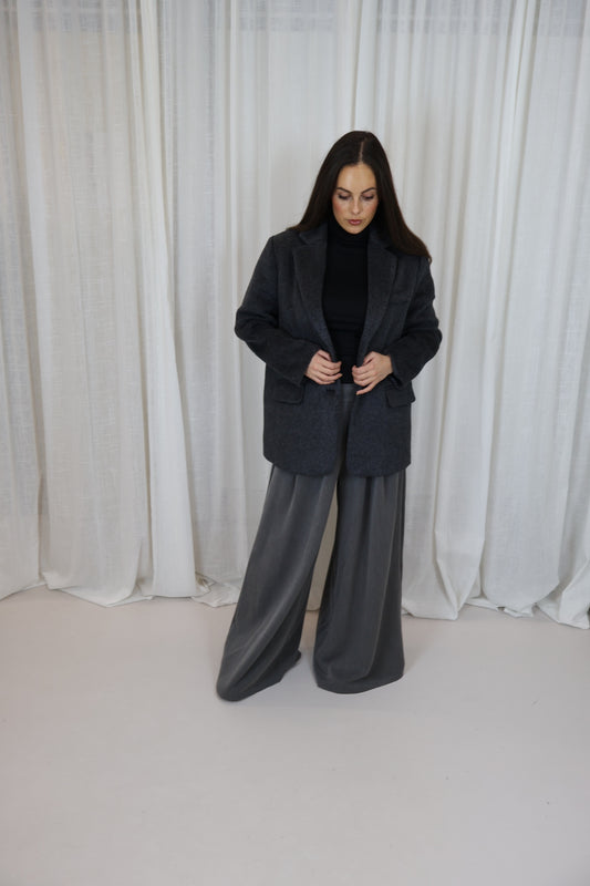 Wollen blazer - Grijs