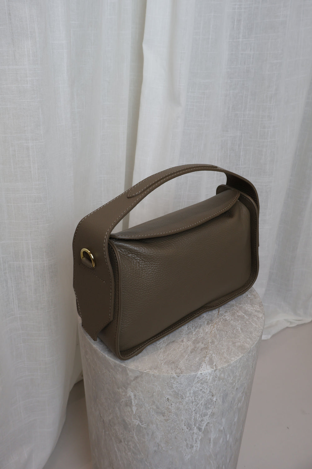 klassieke tas met rechte vorm - Taupe