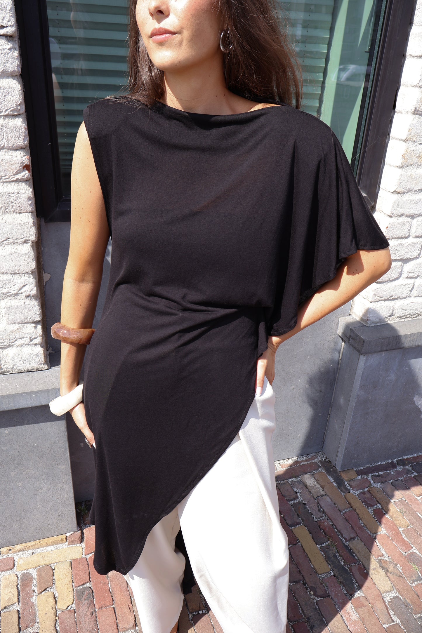June top lang - Zwart
