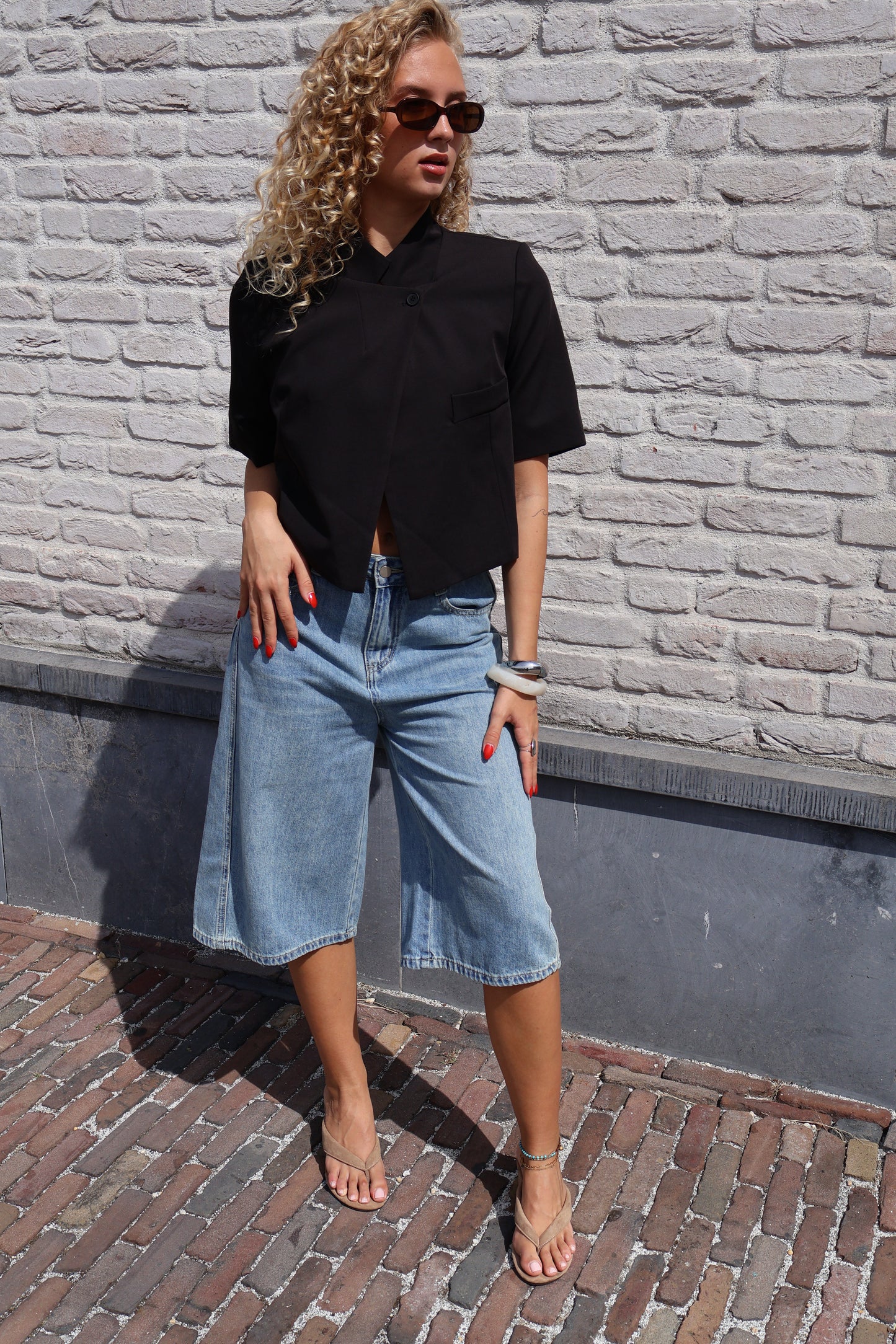 Denim bermuda - Lichtblauw