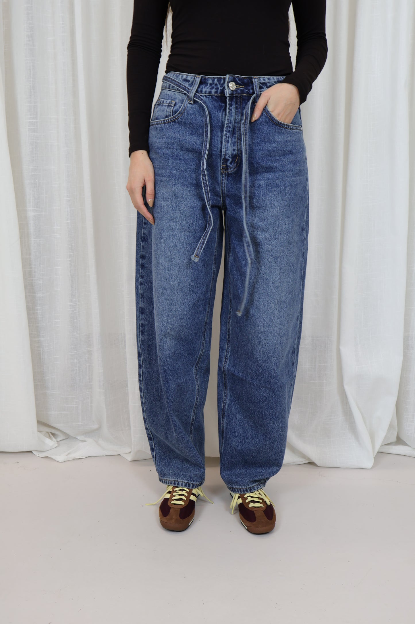 Jeans Mom Fit - Blauw