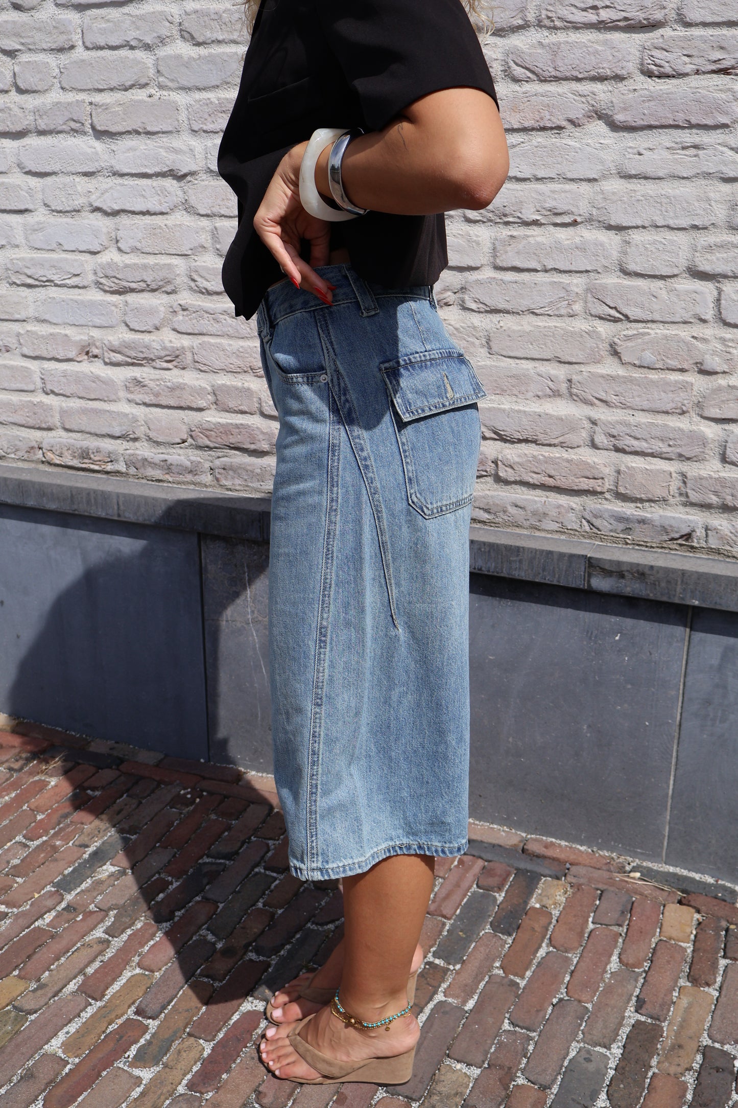 Denim bermuda - Lichtblauw