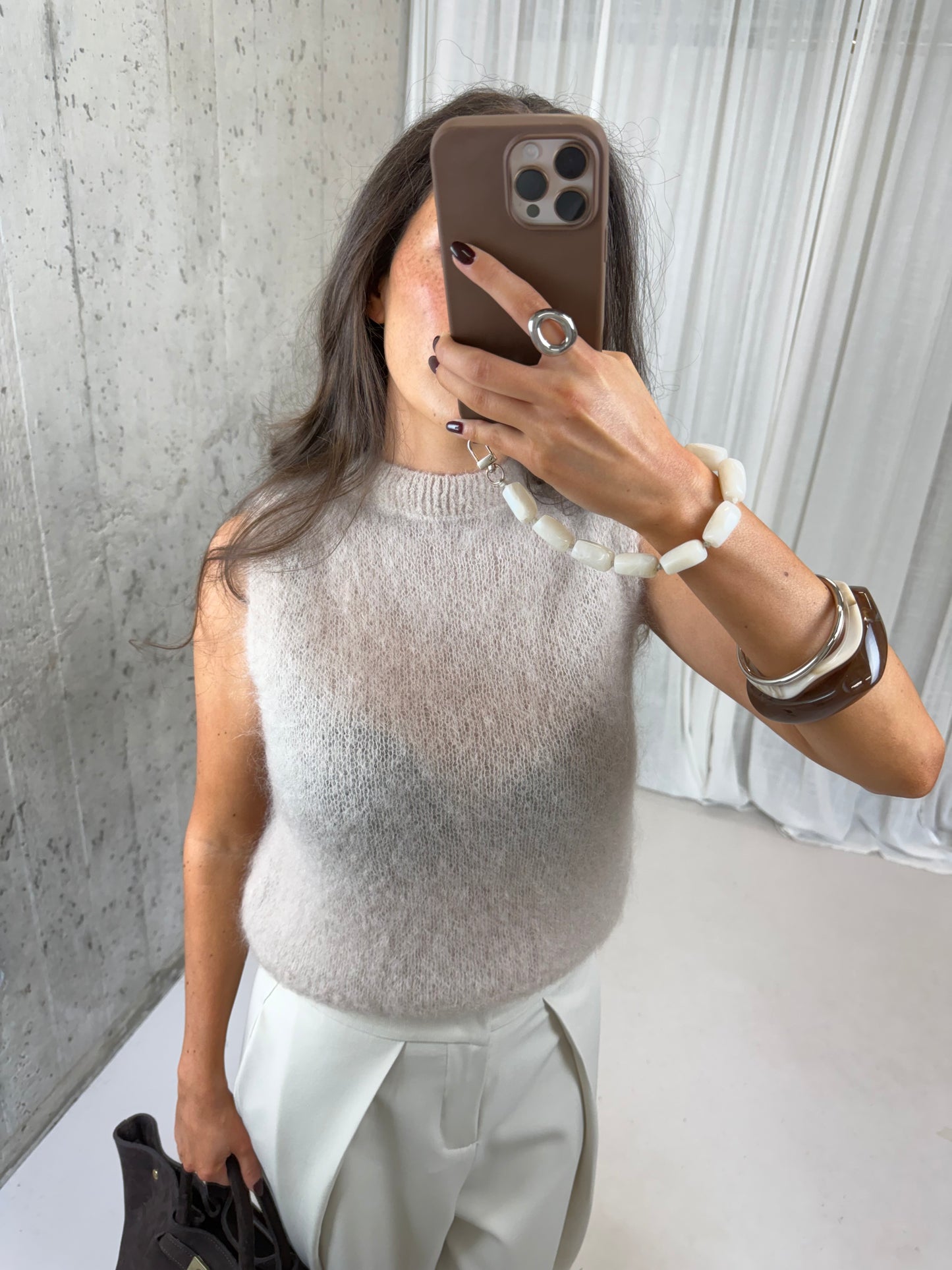 Dolly mohair spencer - Licht beige