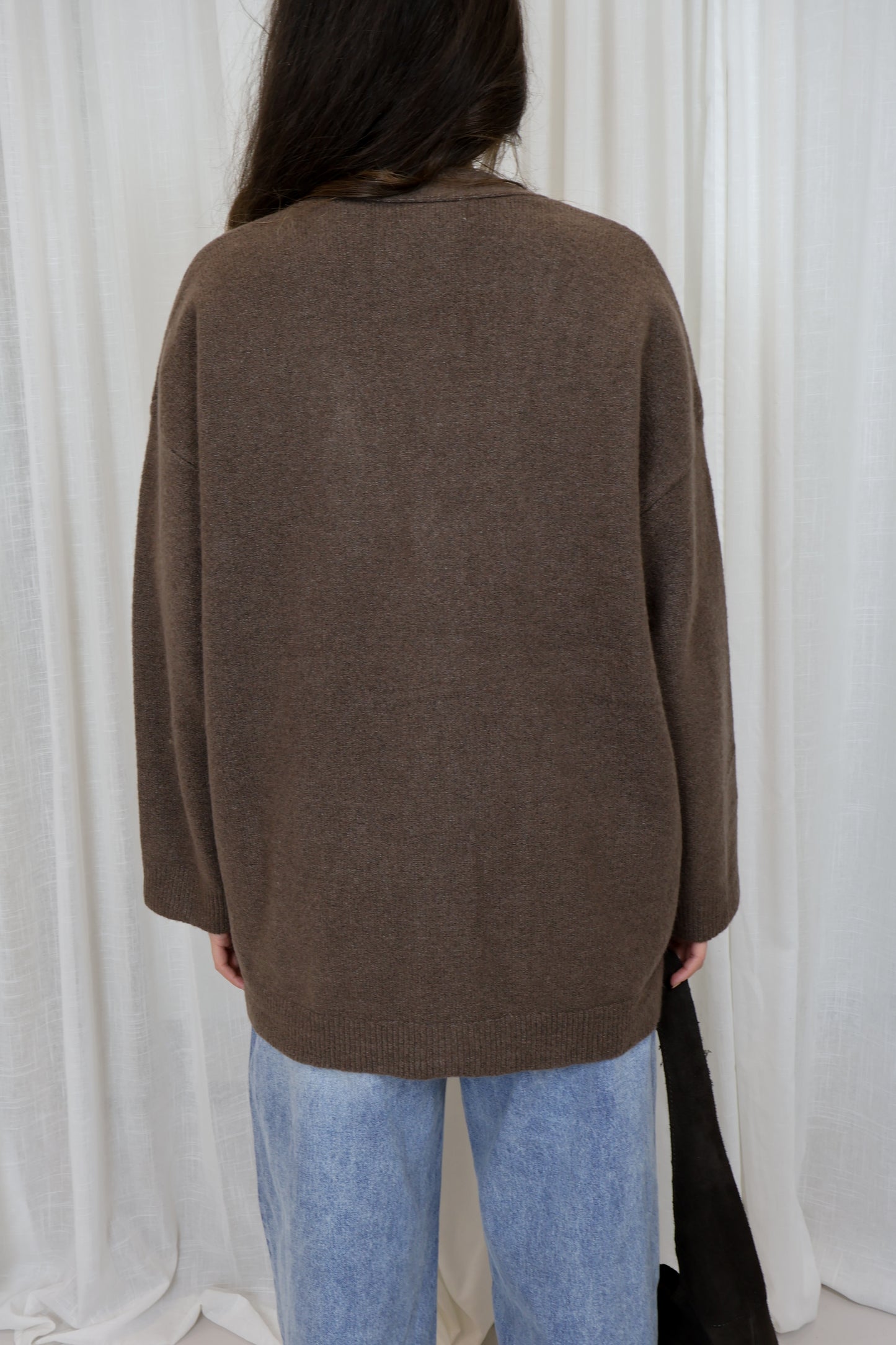 Oversized vest - Brown