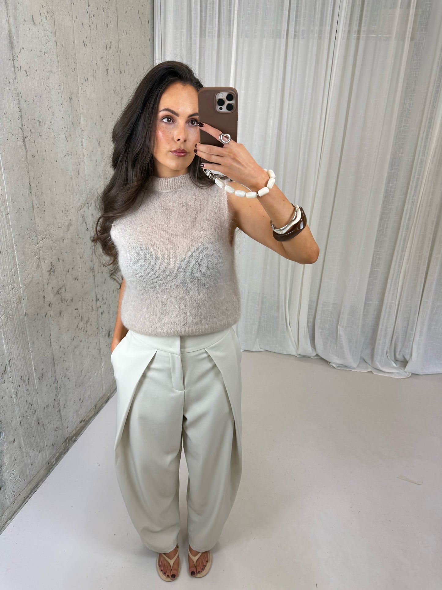 Dolly mohair spencer - Licht beige