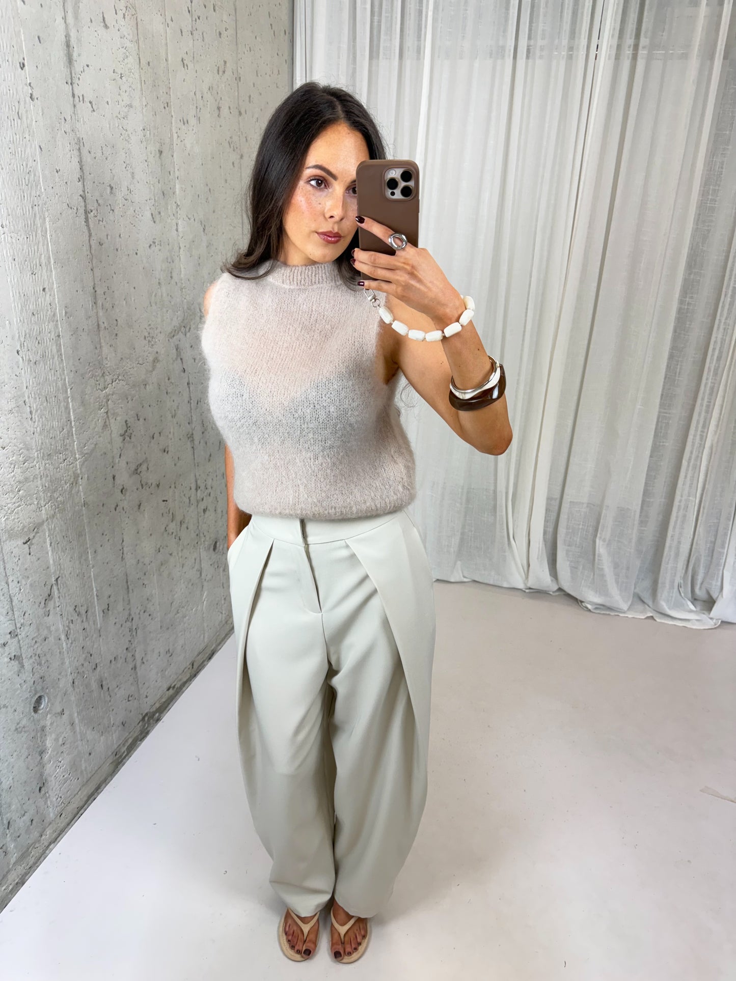 Dolly mohair spencer - Licht beige