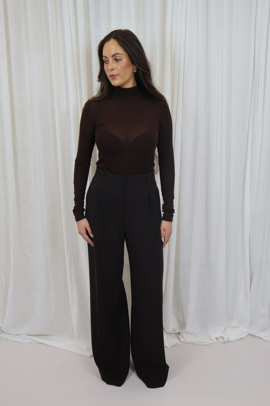 Pantalon - Donkerbruin