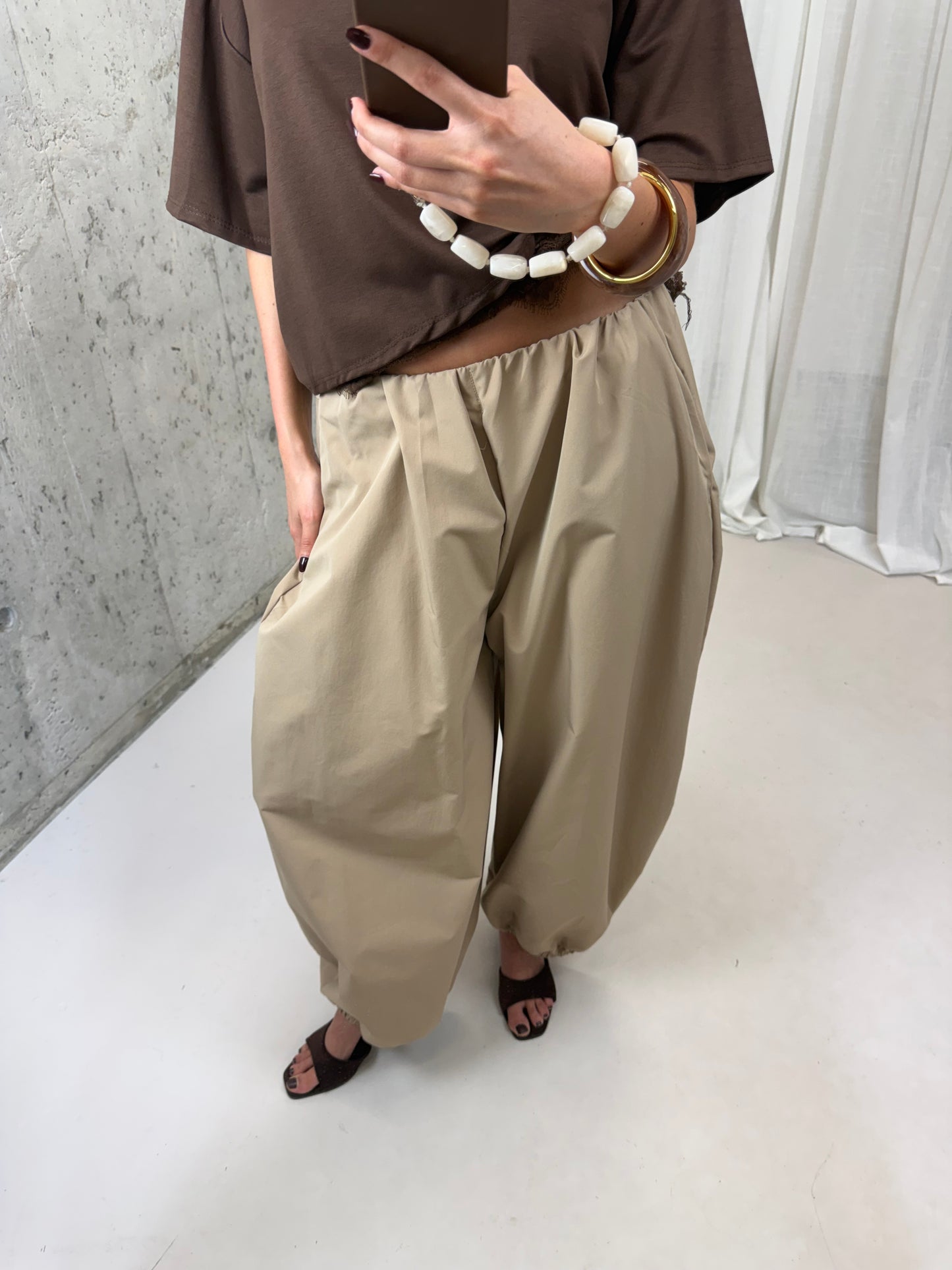 Pantalon ballon - Camel