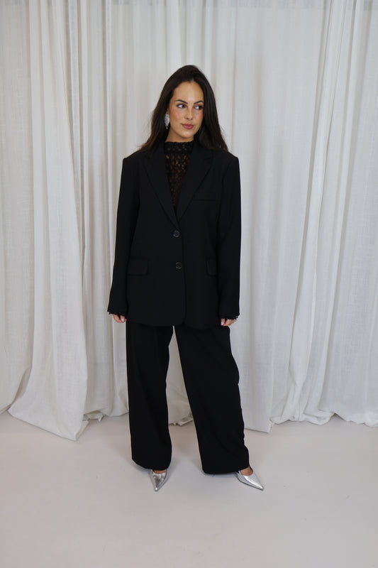 Blazer open rug - Zwart