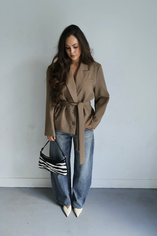 PRE ORDER Blazer met band - Camel