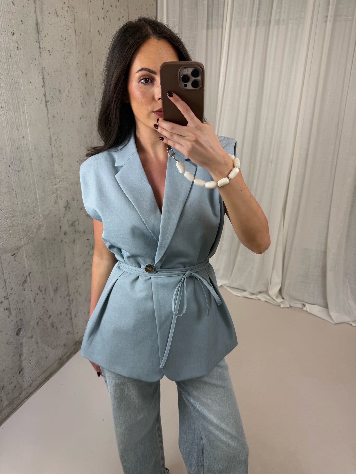 Gilet wikkel - Licht blauw