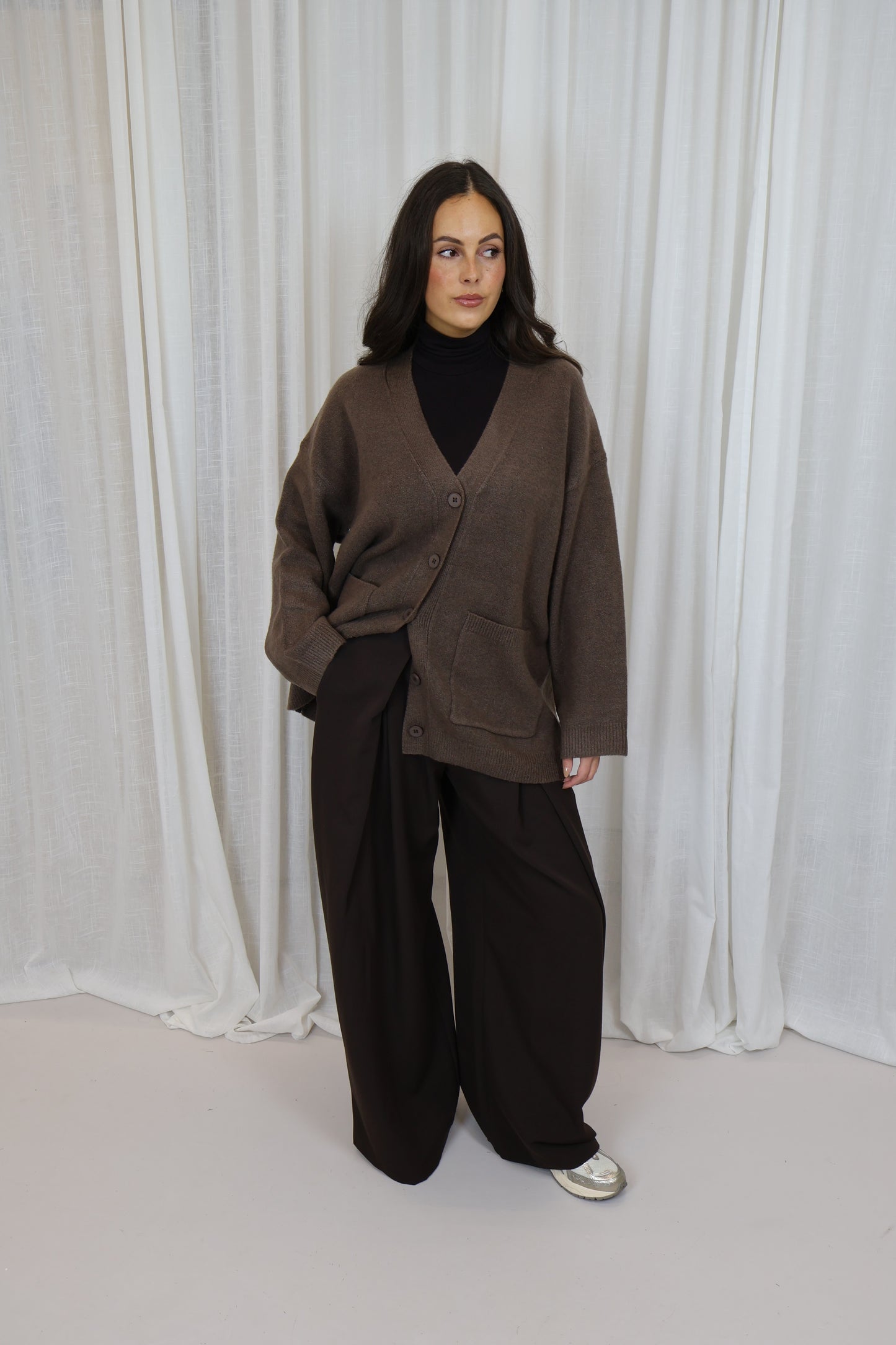 Oversized vest - Brown