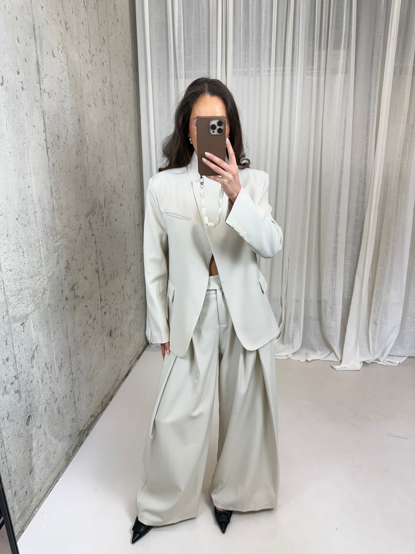 Blazer twee manieren - licht beige