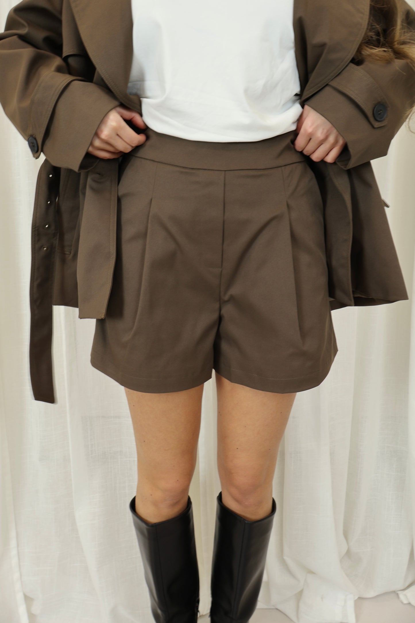Kort broekje - Donker bruin