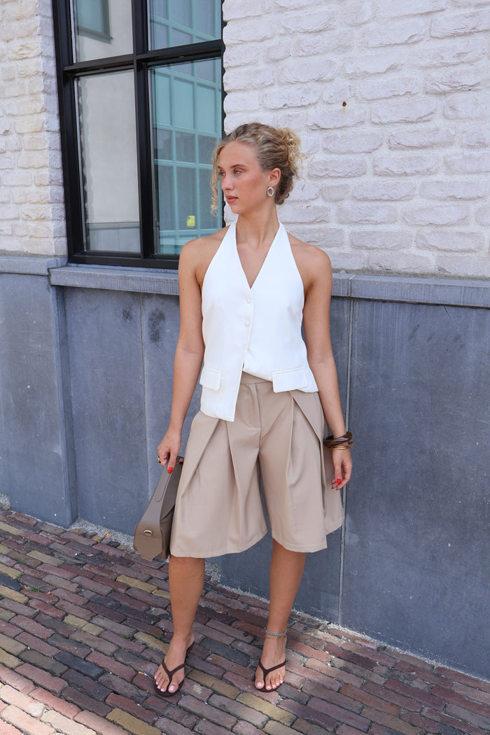 Halter top open rug - Off white