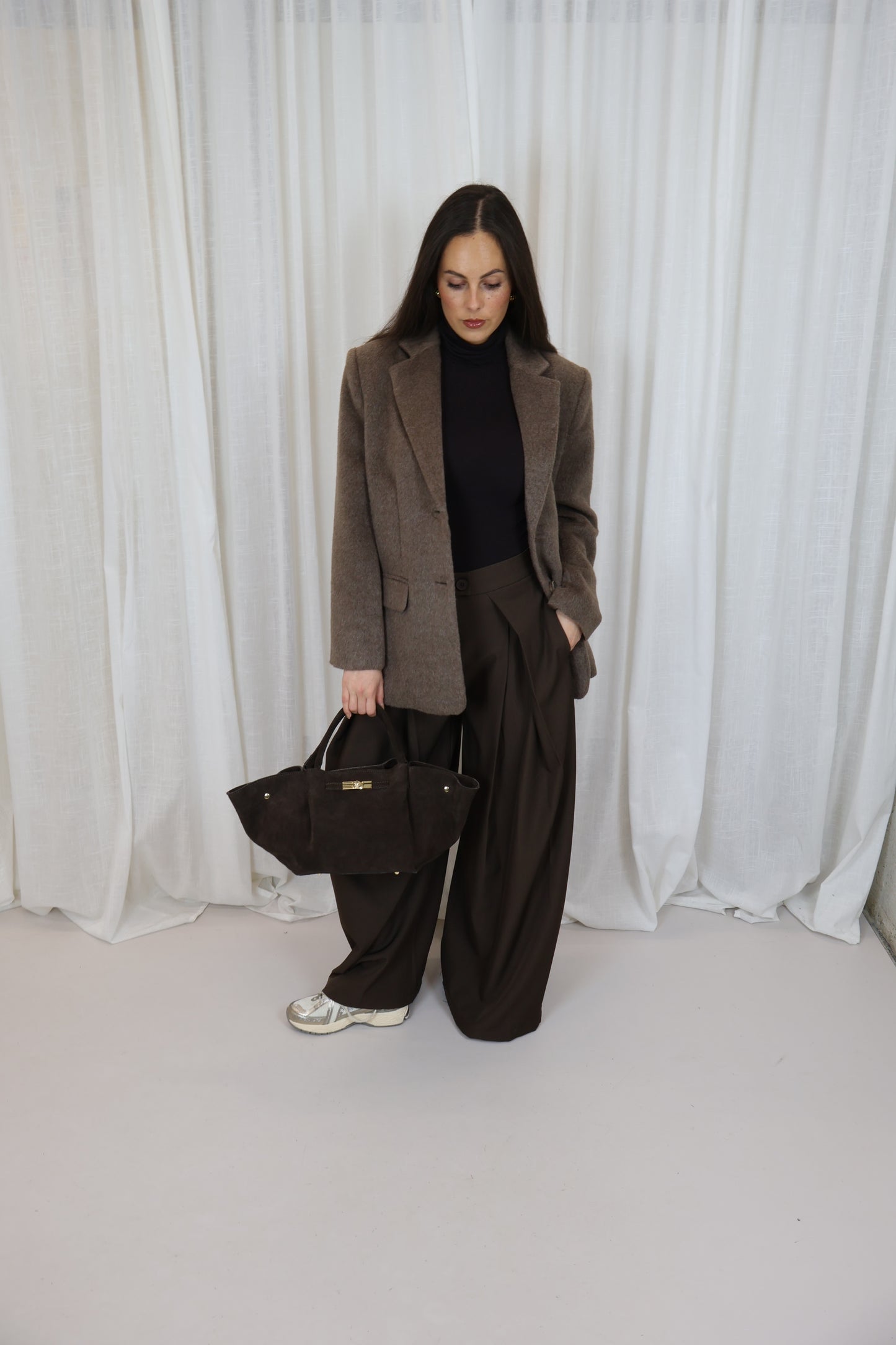 Wollen blazer - Bruin