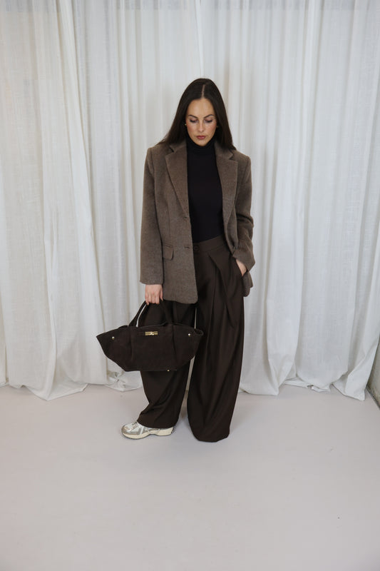 Wollen blazer - Bruin