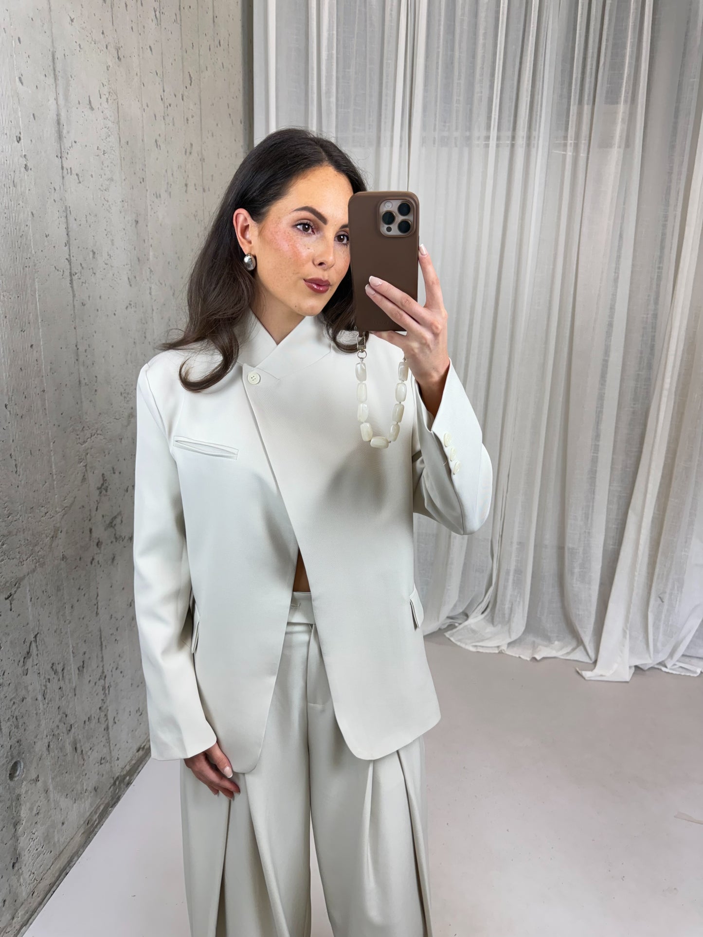 Blazer twee manieren - licht beige